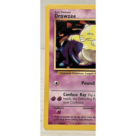 1999 Pokemon TCG Base Set #49/102 Drowzee Unlimited Non-Holo - Picture 2 of 12